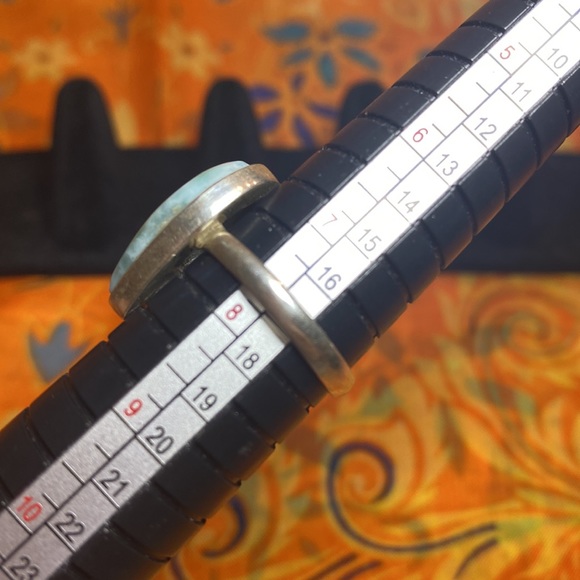 Solid Sterling Silver Larimar Ring - Picture 4 of 4